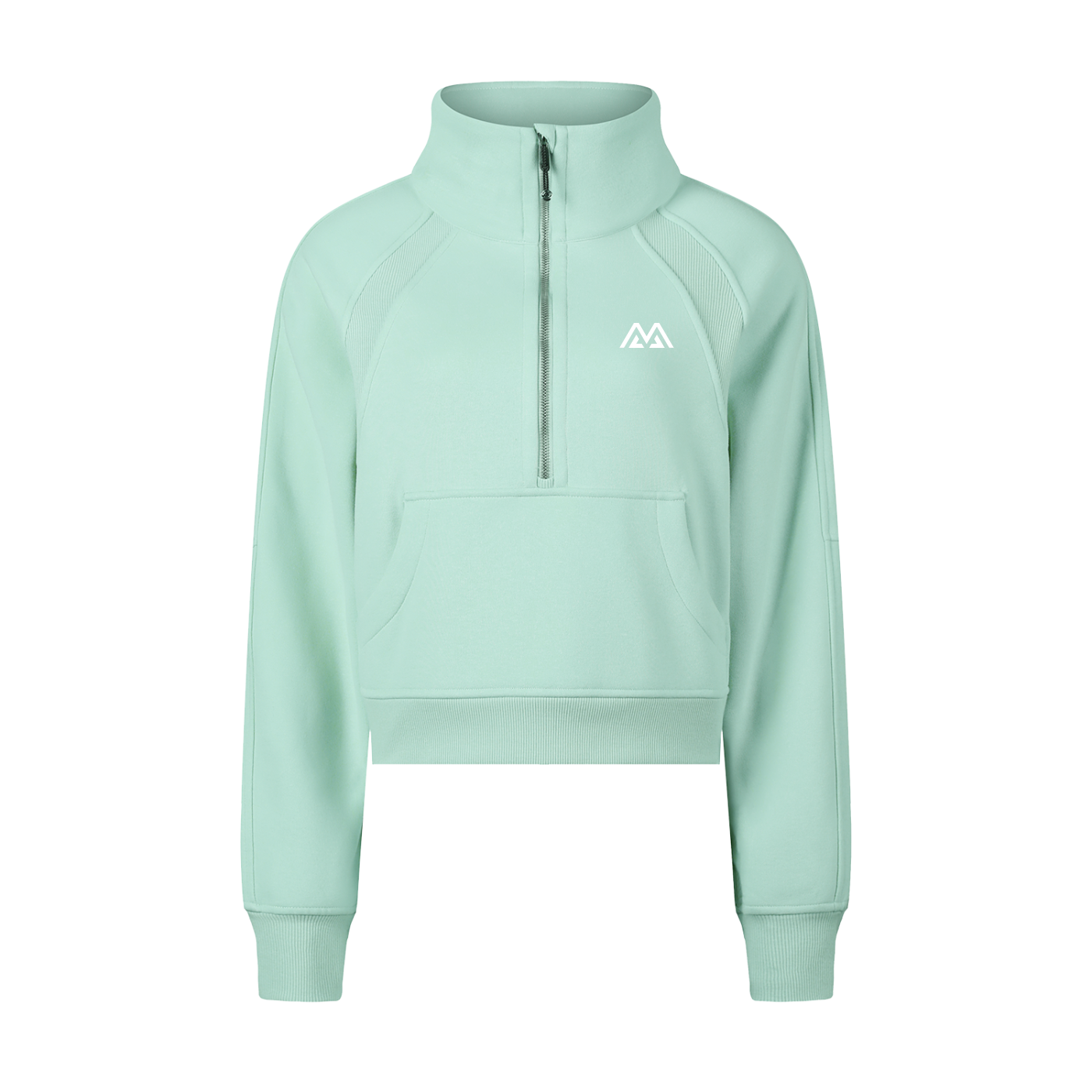 Cropped Half Zipped Sweatshirt