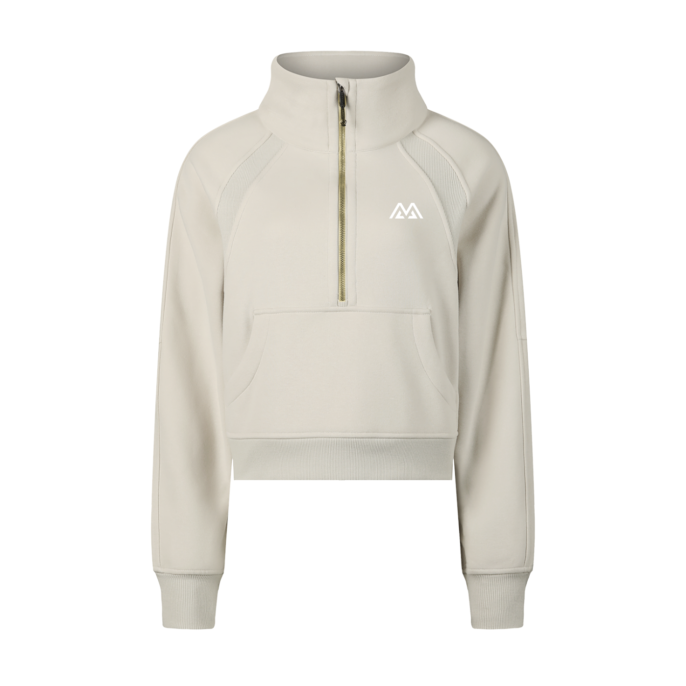 Cropped Half Zipped Sweatshirt