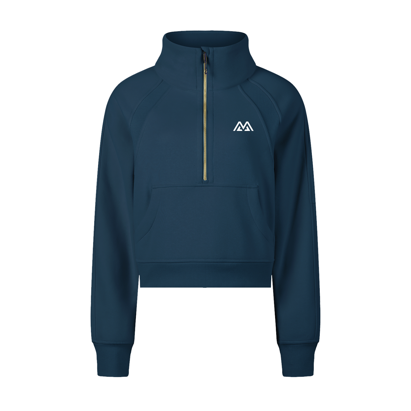 Cropped Half Zipped Sweatshirt