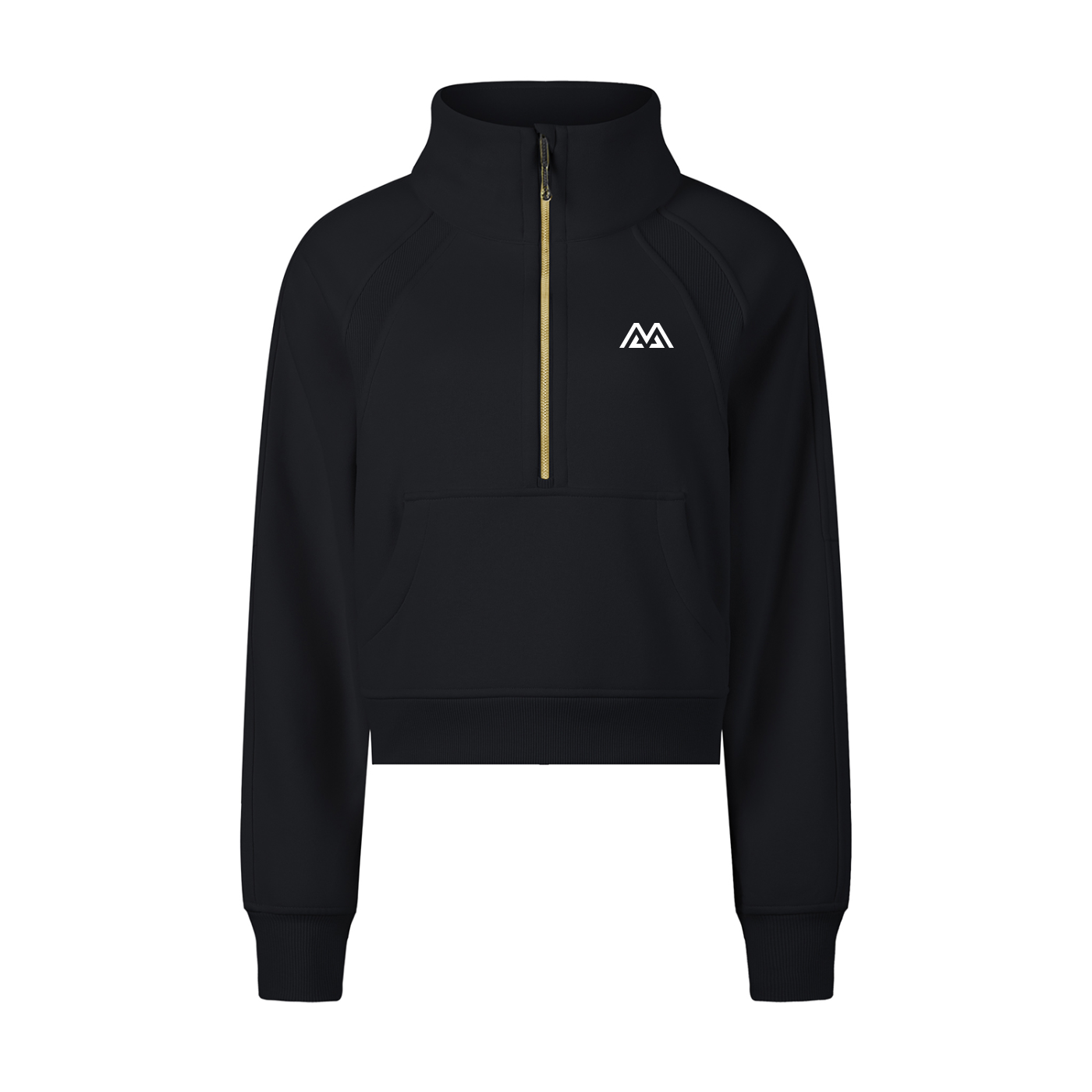 Cropped Half Zipped Sweatshirt