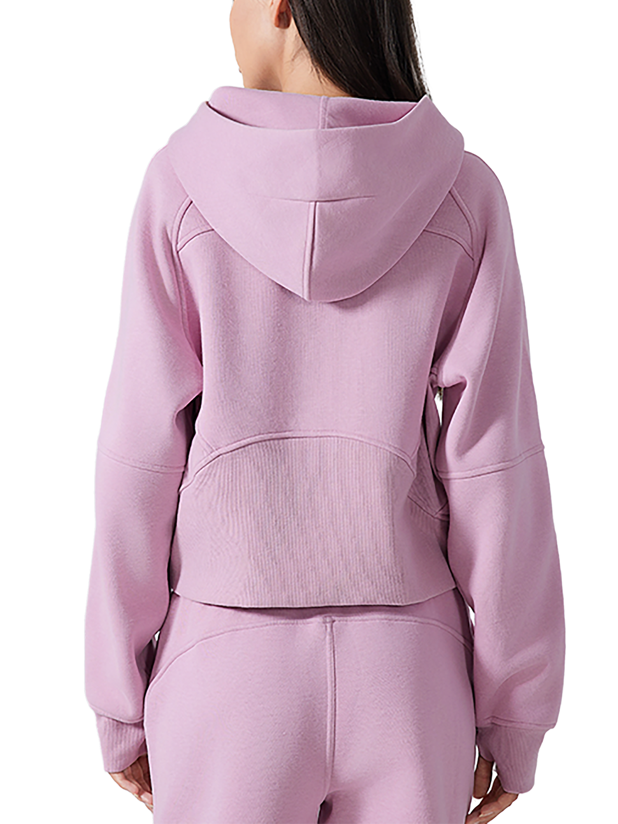 Cropped Half Zipped Hoodie