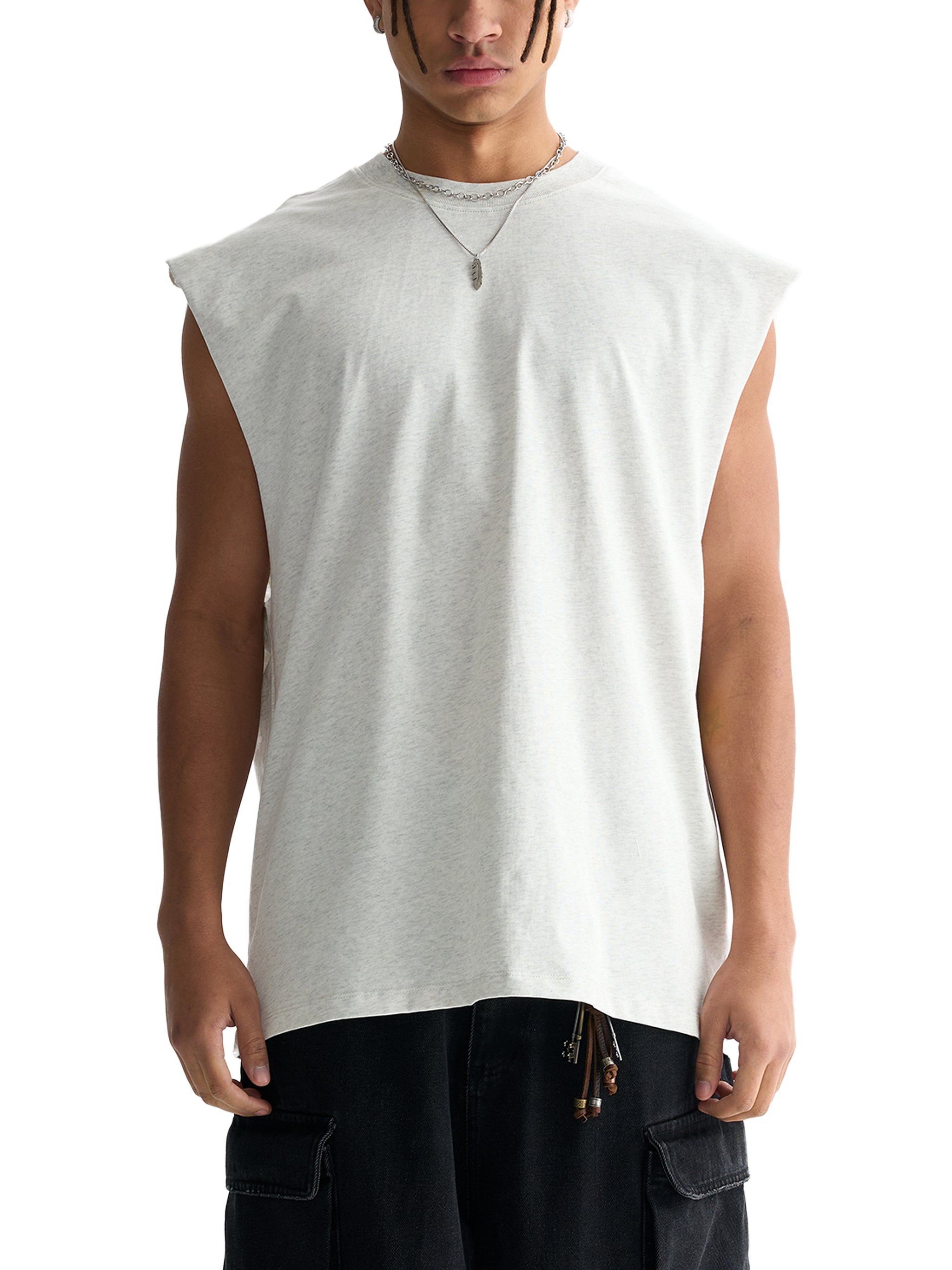 SPCD / Raw Edge Cotton Tank Top