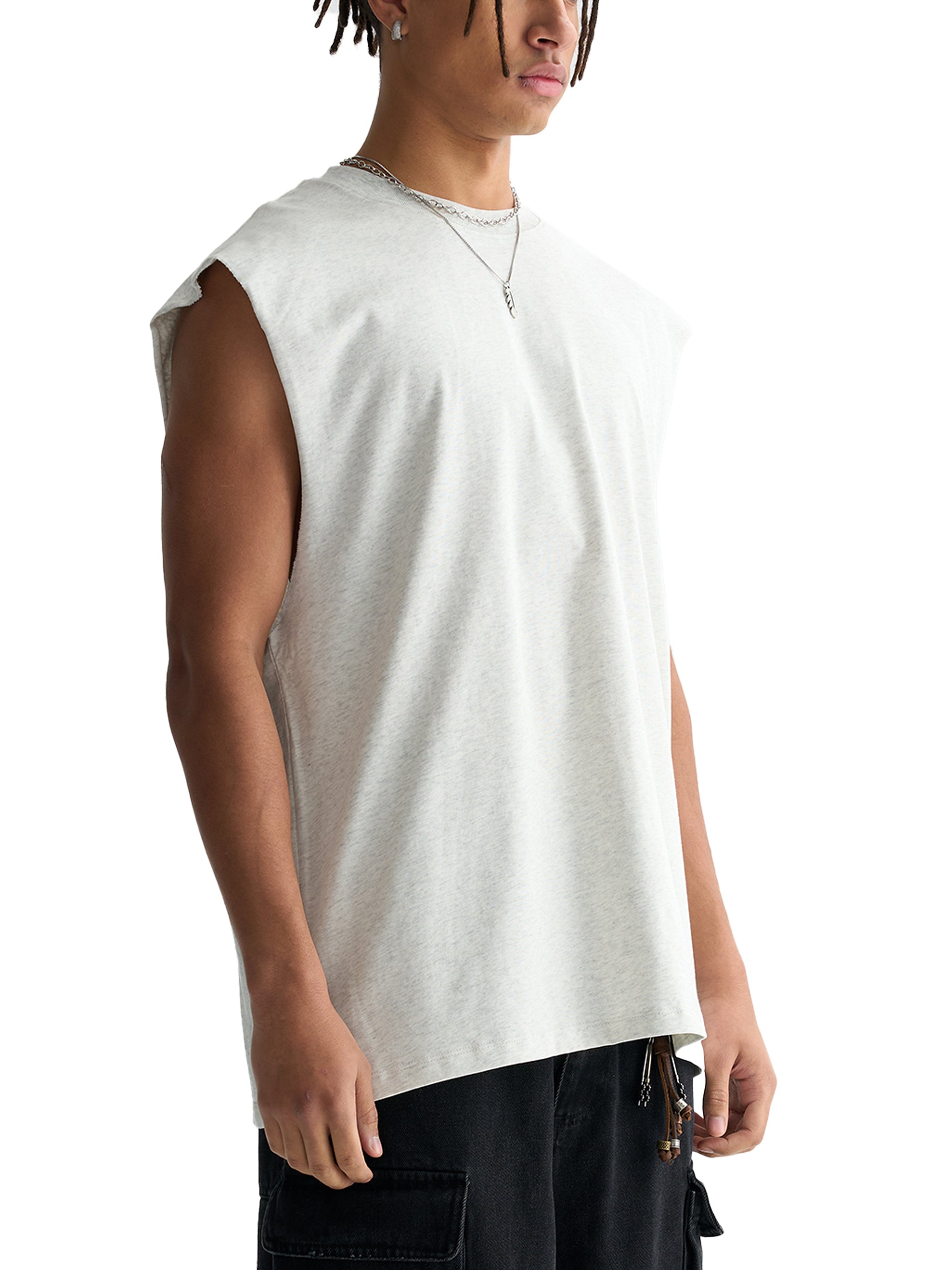 SPCD / Raw Edge Cotton Tank Top