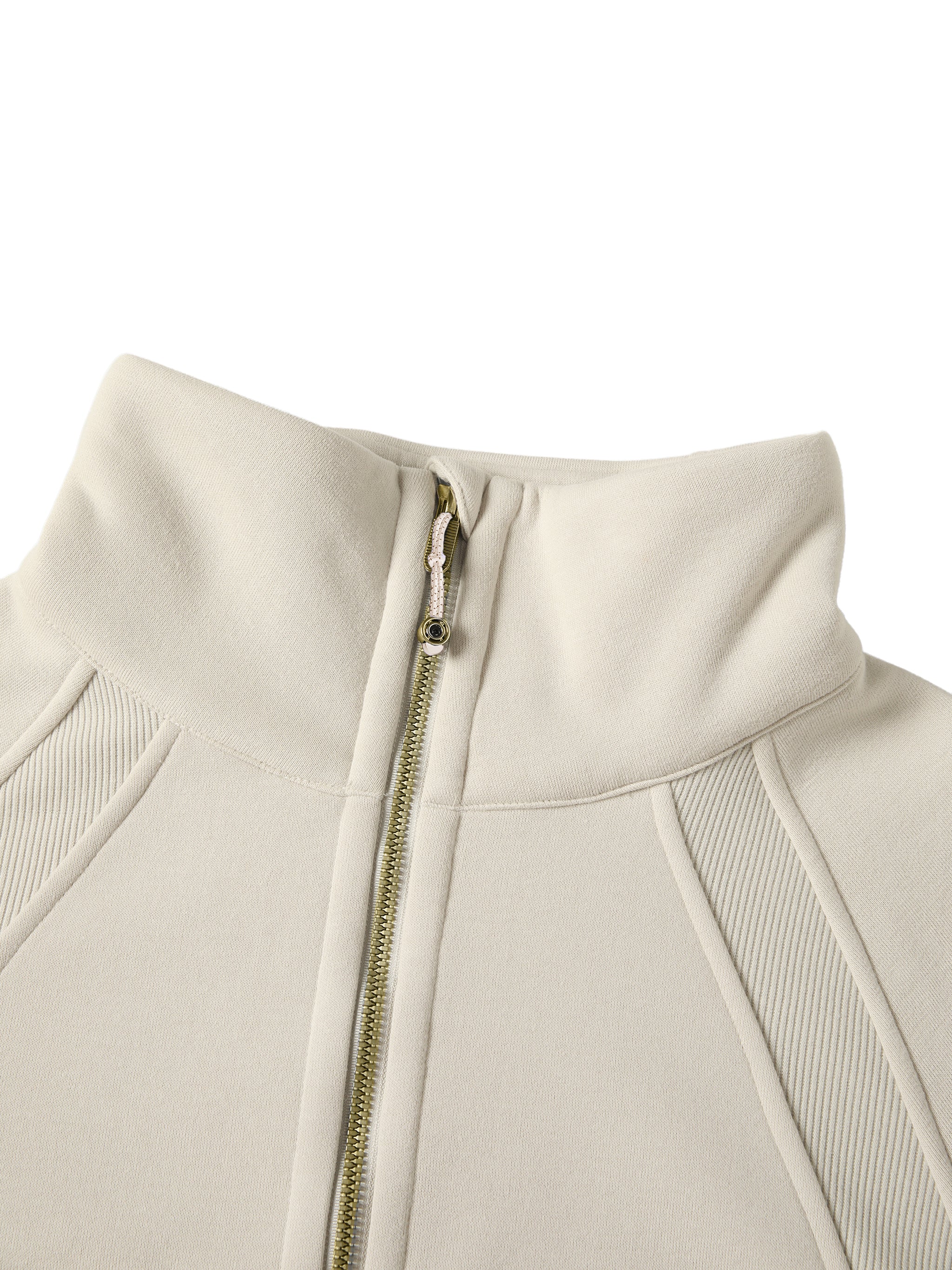 Cropped Half Zipped Sweatshirt