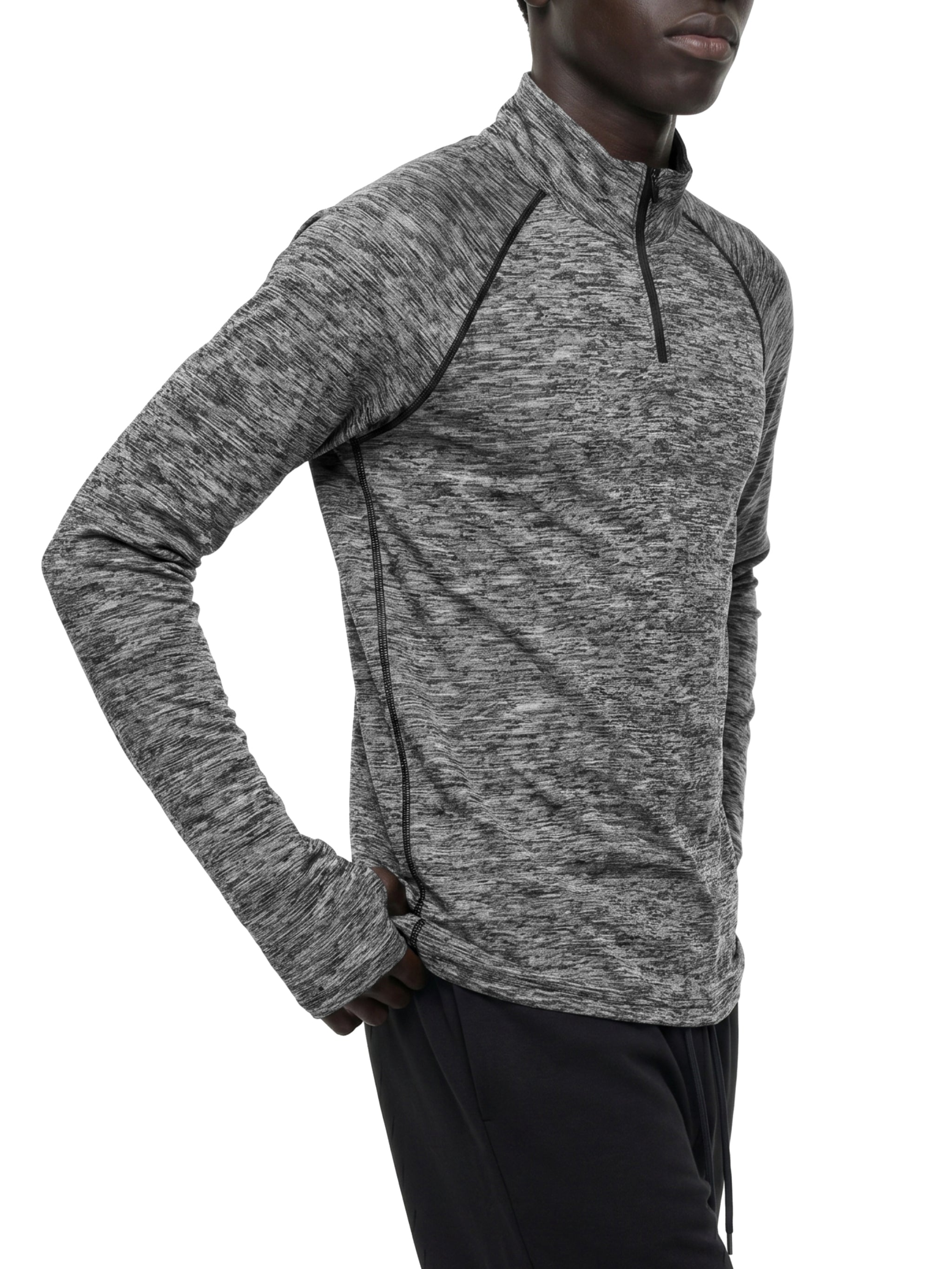 Men's Collar Quarter Zip Performance Long Sleeve