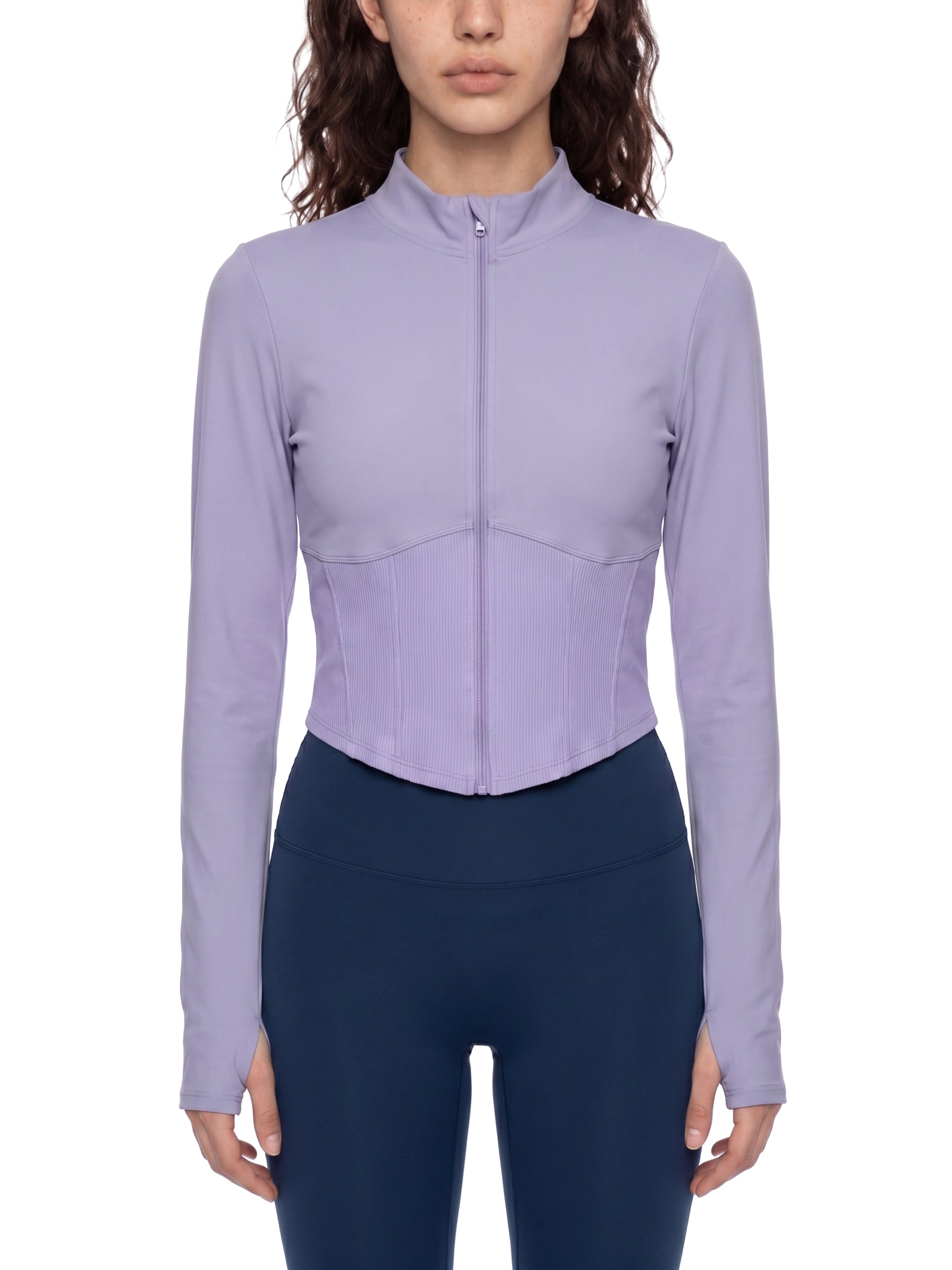 Slim Fit Full Zip Yoga Jacket