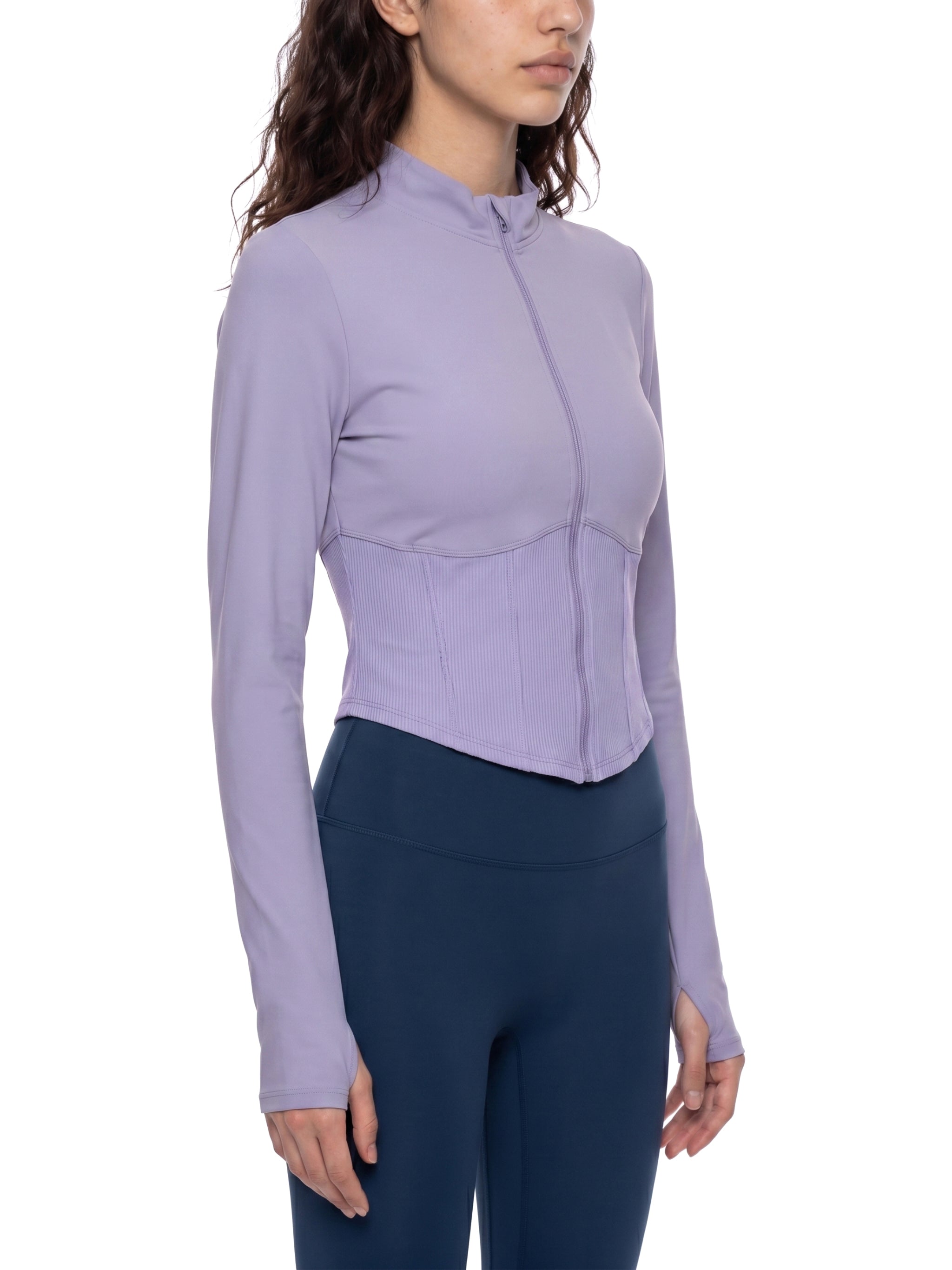 Slim Fit Full Zip Yoga Jacket